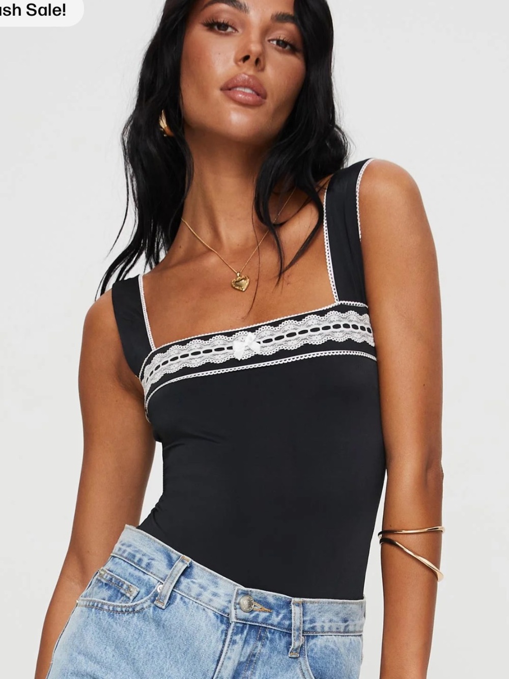 NWT Princess Polly Keating Bodysuit Black - Size US 10